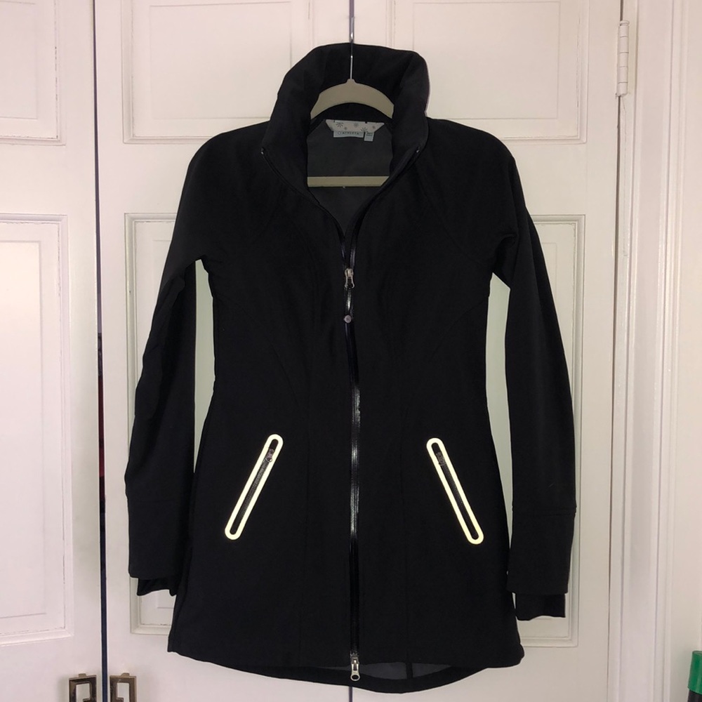 WORN ONCE Athleta Long Black Hood Jacket XS
